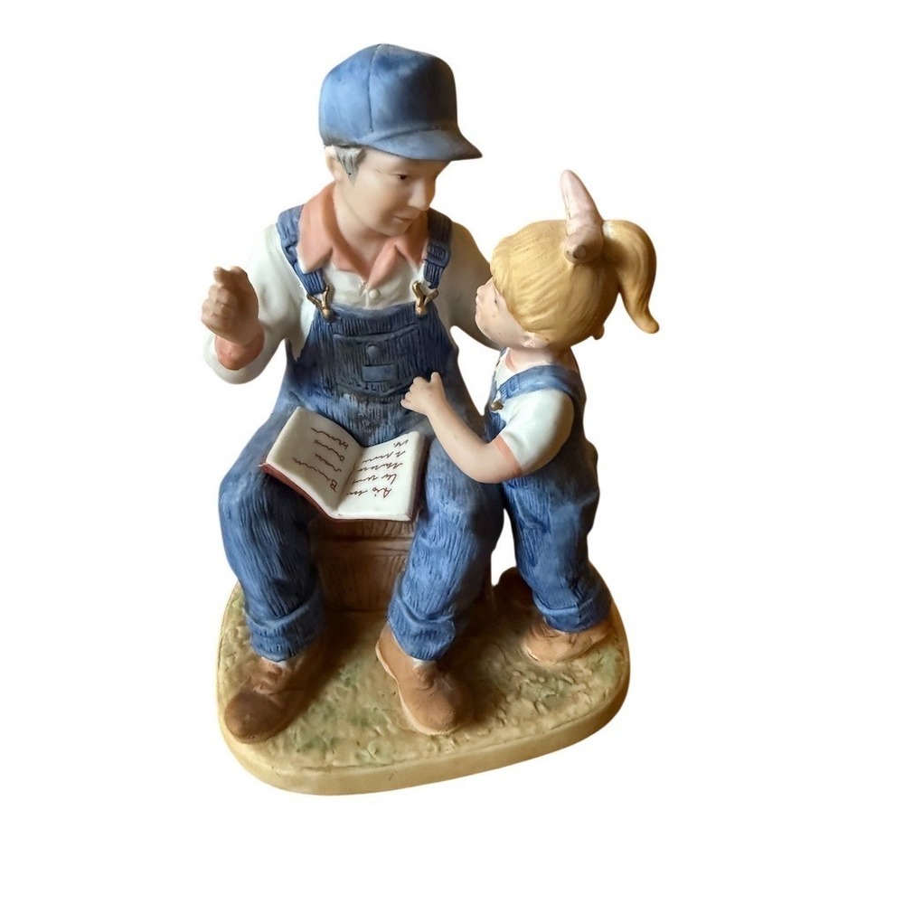 HOMCO Denim‎ Days Grandpa's Story Figurine Danny & Debbie Vintage 6 in